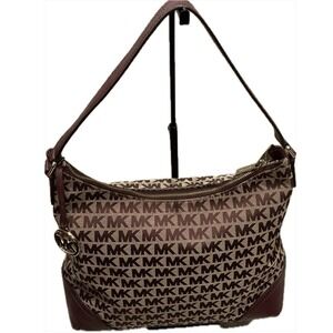 Michael Kors shoulder bag purse In Color Maroon Pre Owned